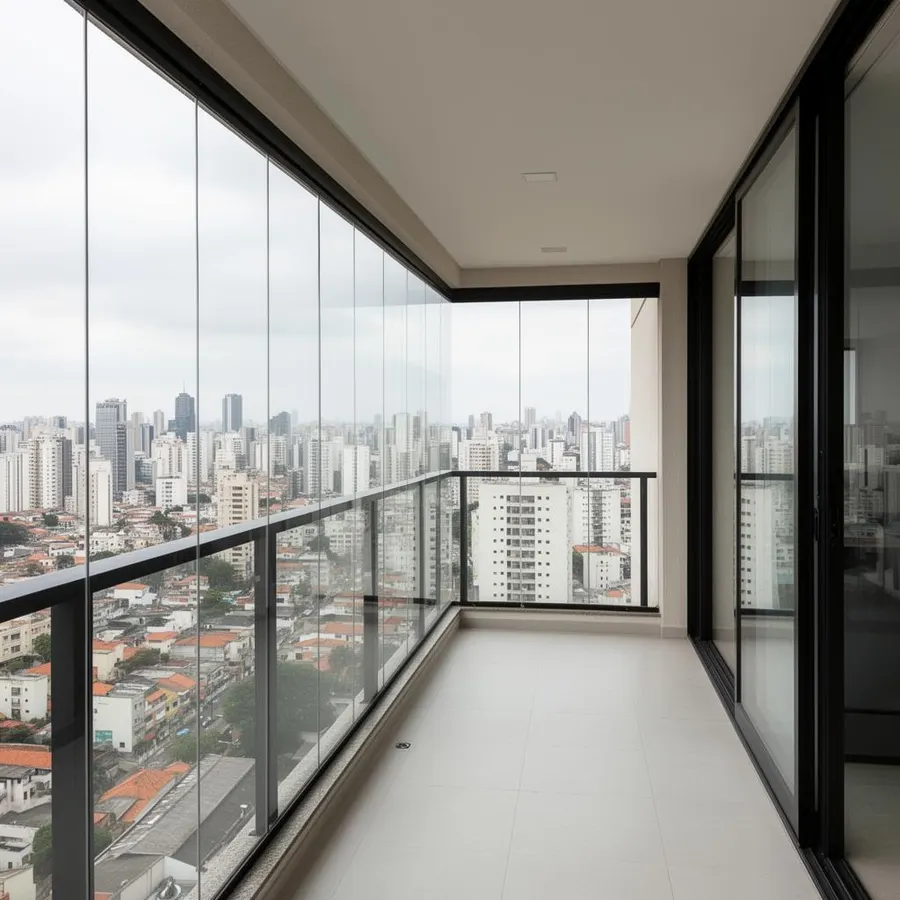 Projeto de alumínio sob medida — fechamento de vidro de alto padrão em São Paulo